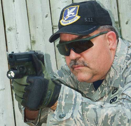 Revision’s Sawfly mil-spec ballistic glasses accommodate an optional prescription carrier.