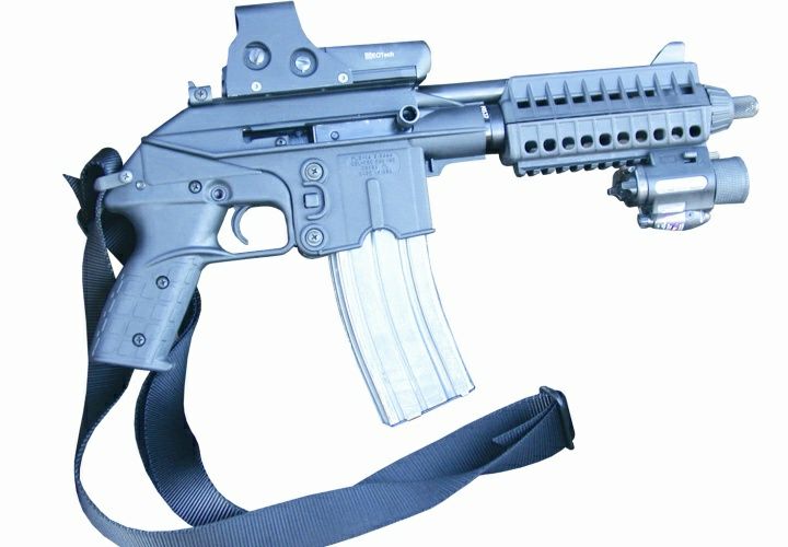 Weighing just over three pounds, the Kel-Tec PLR-16 is ideal for situations that preclude using a full-size weapon.