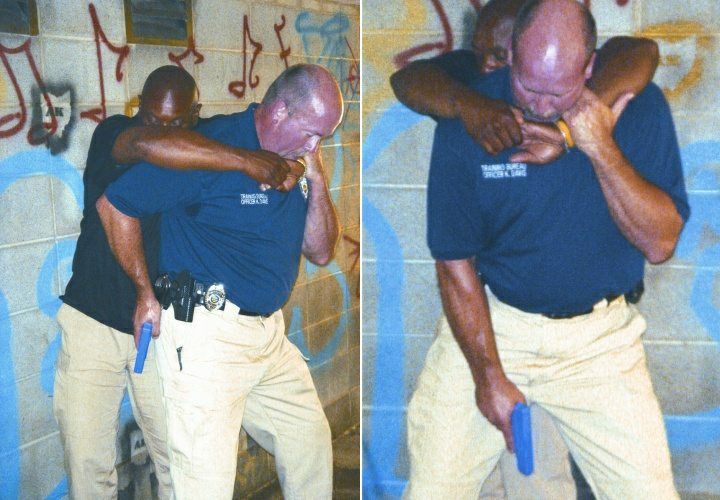 Your greatest asset and greatest liability in any close-quarters attack is your sidearm. Protect it and bring it into action as soon as you can.