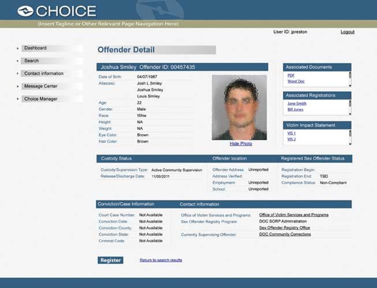 CHOICE WebBased Application From Appriss Police Magazine