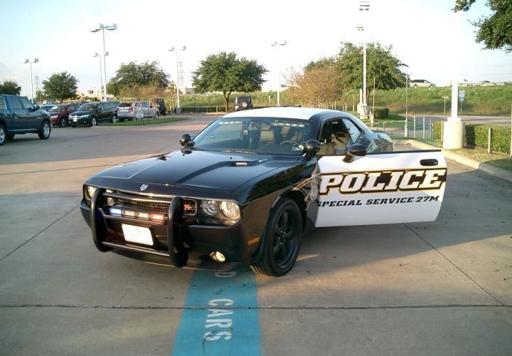 The Dodge Challenger patrol car is a special service vehicle that reaches a top speed of 165 mph. Photo courtesy of Bert Stull.