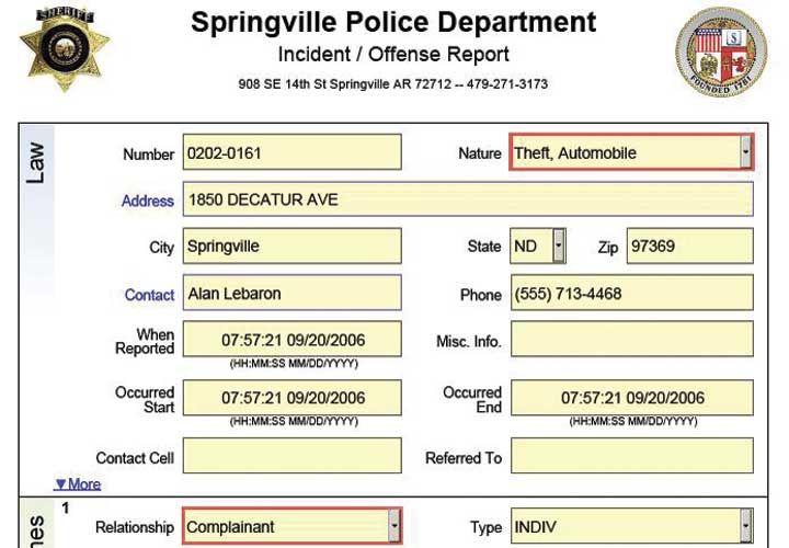 Spillman's Mobile 4.5 allows officers to populate forms with captured data.