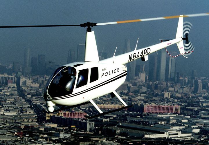 Robinson Helicopters Robinson’s R44 Raven helicopter is designed and equipped especially for law enforcement. A 28-volt electrical system and communications, navigation, and surveillance equipment come standard. Removeable left seat pedals and collective control can be installed to allow a co-pilot to control the craft.