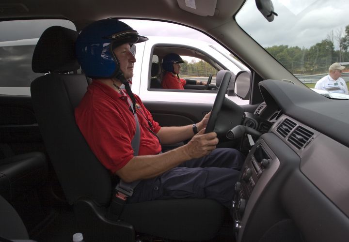 Once a year, vehicle training officers from the Michigan State Police take new patrol vehicles out to a raceway and pursuit course to evaluate them on acceleration and top speed, braking, ergonomics, fuel economy and communications.