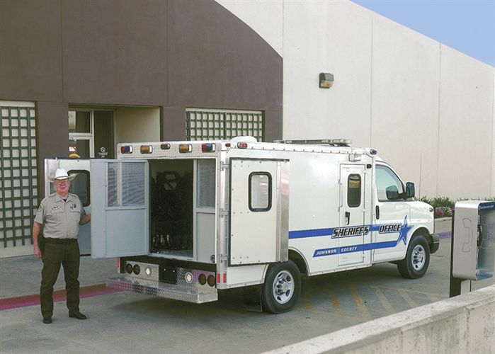 Supreme custom builds prisoner transport vehicles to each agency’s specifications. This model holds nine inmates in two separate compartments: six in one and three in another.