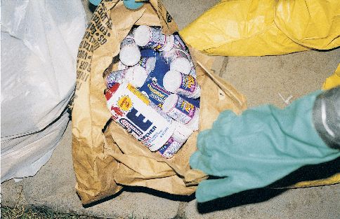 Recipe for disaster? Cold tablets, containing pseudoephedrine, and common household lye are among the ingredients used to make methamphetamine.