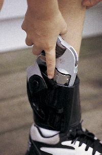 The ankle holster is an excellent place to carry a backup gun. The Smith & Wesson Bodyguard .38 in a Mitch Rosen ankle rig is a good combination.