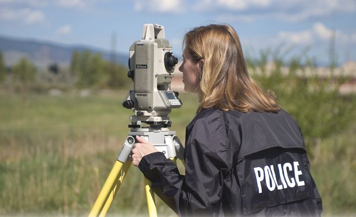 More and more agencies are employing surveying equipment such as total stations to record data for 3D crime scene imagery.