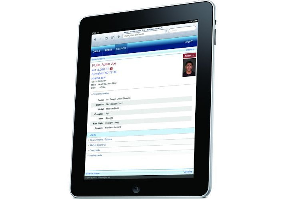Spillman Touch Application From Spillman Technologies Police Magazine