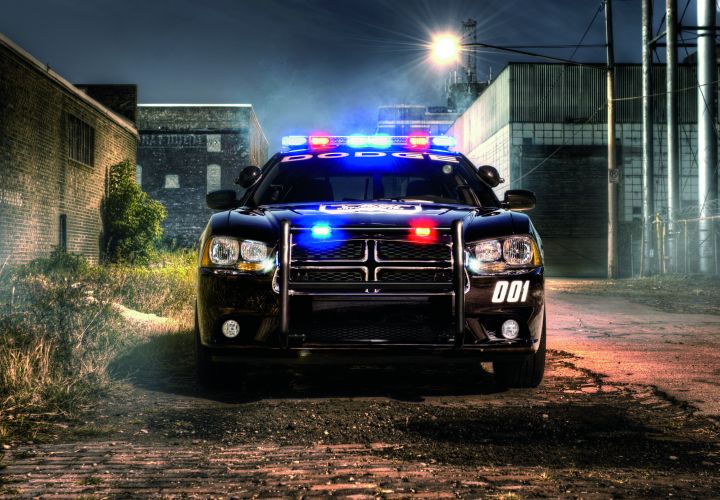 The 3.6-liter Pentastar engine is expected to offer 290 hp for the six-cylinder police Charger. Chrysler also added a chrome-bezel bumper and more aggressive hood scalloping.