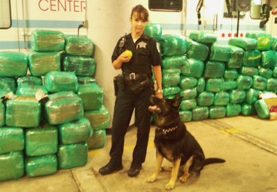 One of the Chicago PD's K-9 officers who was involved in a $33 million narcotics bust. Photo: Chicago PD.