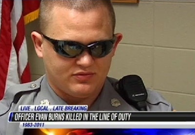 Officer Evan Burns. Screenshot: KFVS-TV.