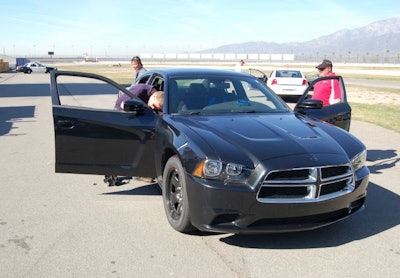 A Dodge Charger during 2010 LASD testing. Photo: POLICE file