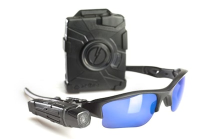 TASER's Axon Flex arrives with a lightweight camera and controll module. Sunglasses are sold separately. Photo: TASER International.