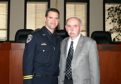 Chief Andrew Bidou and his father Pierre Bidou have served as top cop for the Benicia (Calif.) Police Department.