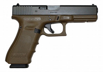 Glock's .40-caliber G22 is one of five offered in FDE. Photo: Lipsey's