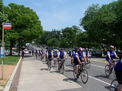 Riders from the Police Unity Tour arrive in Washington, D.C., in 2011. Photo: Police Unity Tour