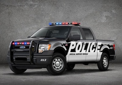 Ford announced it would begin offering a Police version of its F-150 truck. Photo: Ford