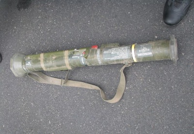 This AT-4 rocket launcher was seized by LASD deputies on Wednesday. Photo: LASD