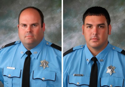 St. John the Baptist Parish Sheriff's Deputies Brandon Nielsen (left) and Jeremy Triche.