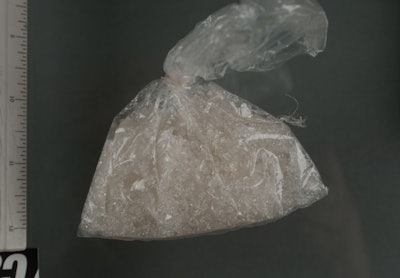 Bag of 'ice' methampetamine. Photo via DEA.