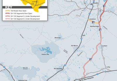 Map via SH 130 Concession Co.