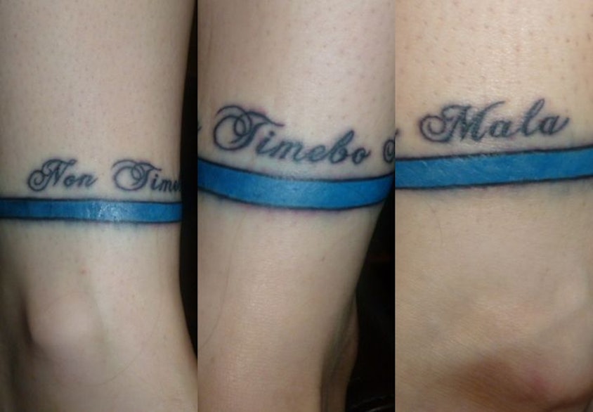 thin blue line tattoo