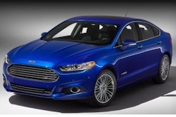 The 2013 Ford Fusion hybrid. Indianapolis currently operates these in their fleet and wants to shift all patrol vehicles to hybrid or EV powertrains by 2025. Photo courtesy of Ford.