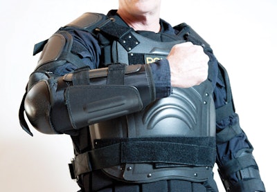 Damascus FlexForce Gear is a modular armor system that protects Scottsdale RRT officers from thrown projectiles. Photo: Mark W. Clark