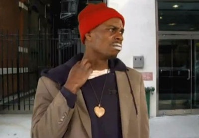 Dave Chappelle's Tyrone Biggums character. Screenshot via YouTube.