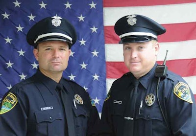 Officers Eric Reynolds (left) and Christopher Munro. Photo: Boynton Beach PD.