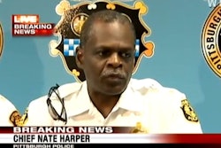 Chief Nate Harper addresses the media in September. Screenshot via WTAE.