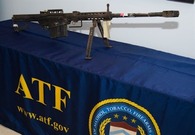 Branch Davidians fired this .50-caliber Barrett rifle at ATF agents during the Waco raid. Photo courtesy of NLEOMF.