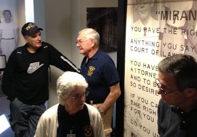 Retired Capt. Carroll Cooley appears at the Phoenix Police Museum to discuss the Miranda arrest. Photo by Mark W. Clark.