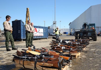 These guns were slated for destruction at an LASD gun buyback event in 2010.