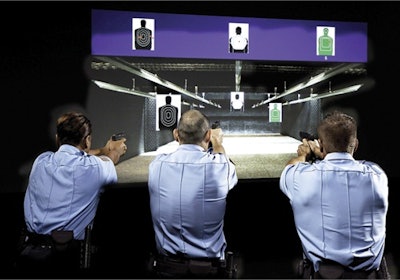 Meggitt’s FATS Lanes application for the L7 simulator creates a virtual firing range. Photo courtesy of Meggitt