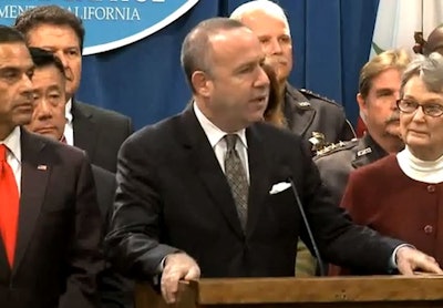 California's state Sen. Darrell Steinberg introduced a gun-violence bill in February. Screenshot via CASenDems/YouTube.