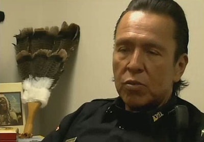 Screenshot of Aurora Police Chief Godfrey Brokenrope via NTV.