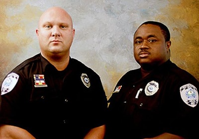 Photo of Officers Rade Momirovich (left) and Covelle Padgett courtesy of NLEOMF.