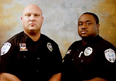 Photo of Officers Rade Momirovich (left) and Covelle Padgett courtesy of NLEOMF.