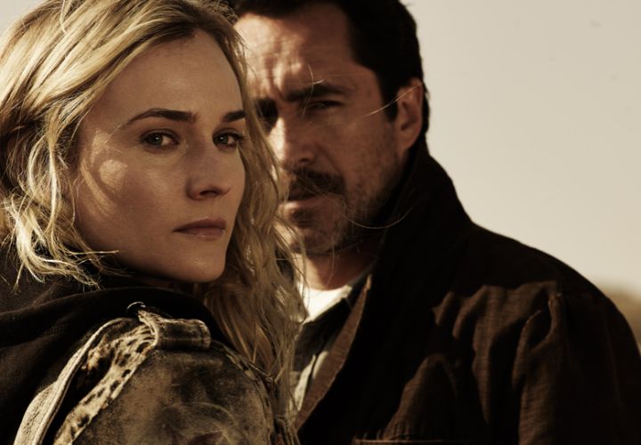 Diane Kruger and Demian Bichir play U.S. and Mexican detectives on the border working a serial killer case. Photo via FX.