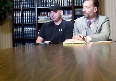 Chief Kessler (left) and his attorney give an interview to CNN in August. Screenshot via YouTube.