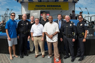 Hermosa Beach and Redondo officers received U.S. Armor ballistic vests at an Aug. 31 ceremony. Photo courtesy of U.S. Armor.