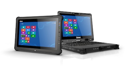 Getac says its new rugged convertible laptop and rugged tablet are the lightest on the market.