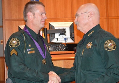 Sgt. David Baldwin, left, died Sunday while on motorcycle patrol. Photo courtesy of the Jefferson County (Colo.) Sheriff's Office.