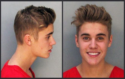 Justin Bieber's mug shot. (Photo: Miami-Dade Corrections)