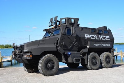 The Fort Pierce PD's new MRAP vehicle was acquired for $2,000 from the Department of Defense. (Photo: Fort Pierce PD)