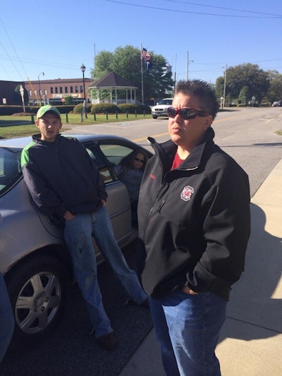 Former Latta, S.C., police chief Crystal Moore speaks with supporters. (Photo: Twitter)