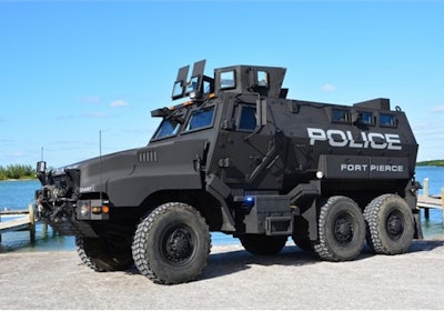 A DOD-loaned MRAP vehicle. (Photo: Fort Pierce PD)