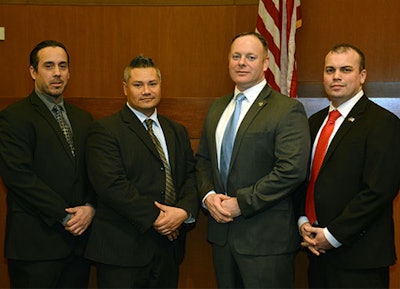 Left to right: DUSMs Frank Morales, Andrew Kottke, Michael Cifu and Matthew Barger PHOTO: NLEOMF